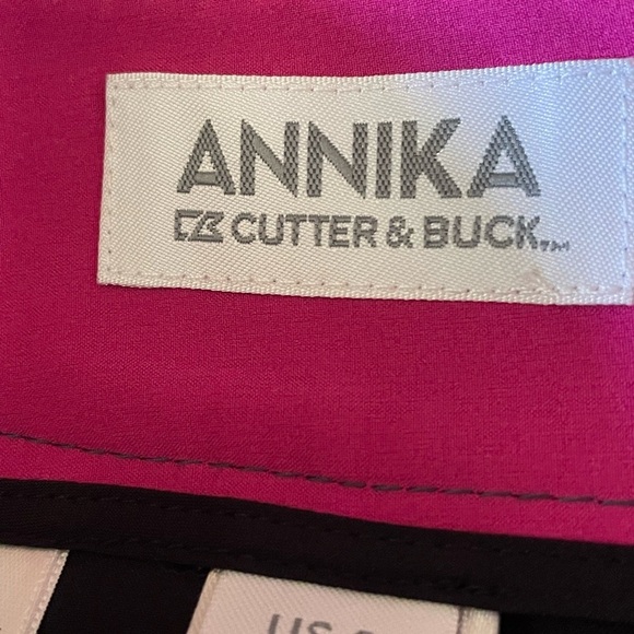 Annika Cutter & Buck pink gold shorts - Picture 3 of 7